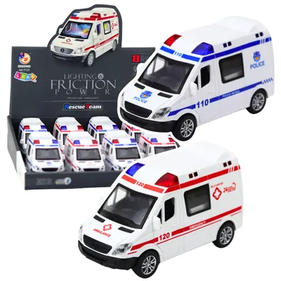 Obrázek produktu pro Policejní auto ambulance otevírání dveří řídit světla zvuky mix