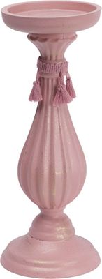 TrendLine Kerzenhalter Holz Ø 11 x 17 cm rosa