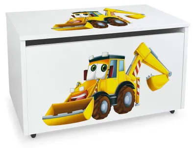 Produktbild von Bayagu Kindertruhe 71x40x46cm aus Holz mit Rollen und Sicherheitsdeckel