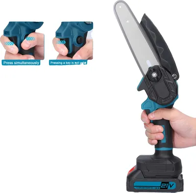 Image de Sécateur électrique, conception portable, utilisation d'une seule main, bleu