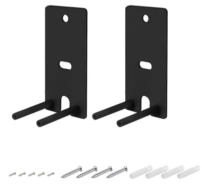 Image de Supports muraux pour enceintes surround, de couleur noire