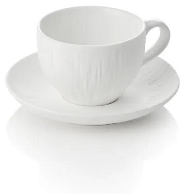 Productafbeelding van Cappuccino- en onderzetter set MAYA SHIRO, 200 ml, wit