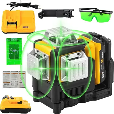 Obrázek produktu pro Laserová vodováha, samonivelační, vysoká přesnost, s 1 × baterií