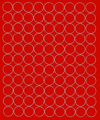 Image de Autocollants ronds, diamètre 4 cm, 99 pièces, rouge mat