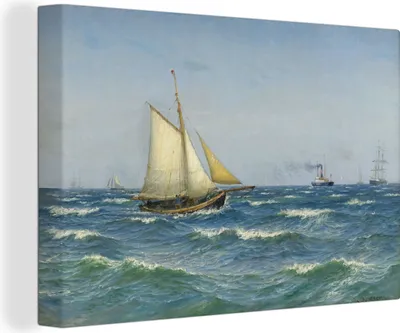 Obrázek produktu pro OneMillionCanvasses® - Obrazy na plátně - 140x90 cm, Lodě - Obrazy od Vilhelm Arnesen, nástěnné umění Vytisknout nástěnné dekorace