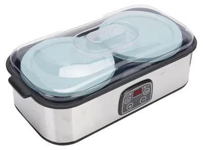 Joghurtbereiter 2L, 2 Gläser 1000 ml, Timer 0-48h, EU-Stecker