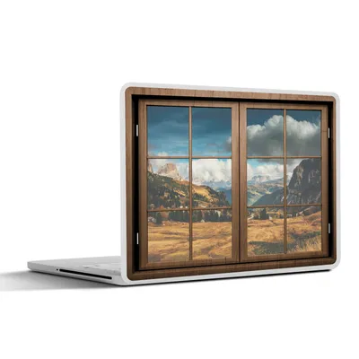 Produktbild von MuchoWow® Laptop Aufkleber Sticker Cover Aussicht - Weg - Berg 25x18 cm - Laptop-Deko