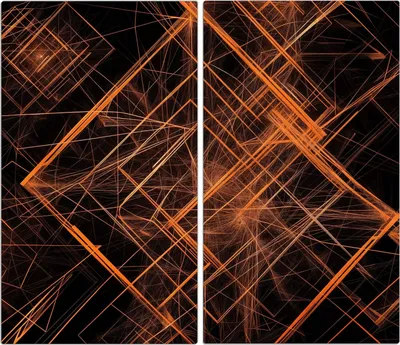 Produktbild von Spritzschutz Herdabdeckplatte Schneidebrett aus Glas Geometrisches Muster 2-Teilig (60x52cm)