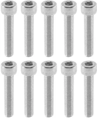 Immagine prodotto di Viti a Esagono in acciaio inossidabile A2 - confezione da 10 pezzi - diametro 8 mm - lunghezza 40 mm - testa cilindrica - filettatura metrica M8 - set da 10