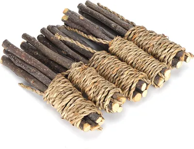 Produktbild von 5PCS Holzstäbchen Haustier Kauspielzeug Zahnreiniger für Papagei / Kaninchen / Hamster Kleintiere