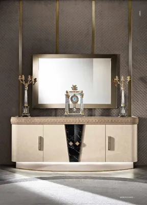 Produktbild von Kommode mit Spiegel Holz Kommoden Möbel Schrank Schlafzimmer Luxus Sideboard Neu