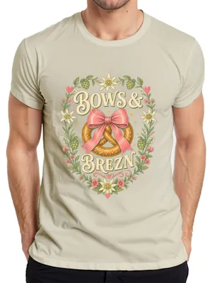 Immagine prodotto di Bows & Brezn: Abiti tradizionali bavaresi per l'Oktoberfest, inclusi abiti da donna (Dirndl), pantaloni da uomo in pelle (Lederhose), e magliette da uomo, disponibili nel colore naturale e nella taglia S
