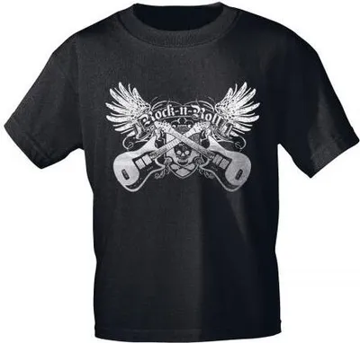 Produktbild von T-Shirt mit Print - Rock´n Roll Gitarre - 10248 schwarz Gr. S-3XL Größe - L