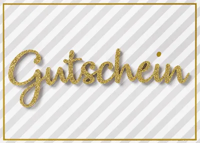 Produktbild von Faltkarte Lettering 300g/m² mehrfarbig Streifen Gutschein