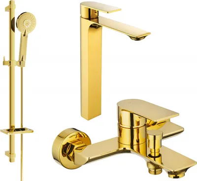 Produktbild von Mexen Alexa DQ40 Badewannenset, Gold - 71213DQ40-50