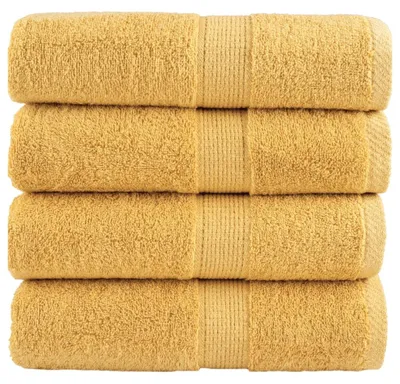 Zdjęcie produktu dla Ręczniki dla gości vidaXL Premium SOLUND, 4 szt., złote, 30 x 50 cm, 600 g/m²