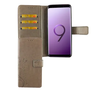 Zdjęcie produktu dla Samsung Galaxy S9+ Plus etui ochronne na telefon komórkowy etui z klapką na kartę szare