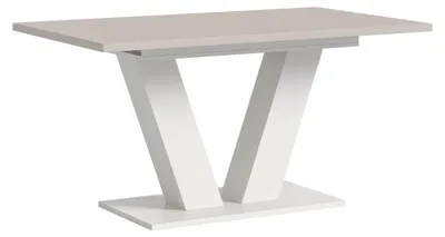 Produktbild von Esstisch Motion | ausziehbar | V-Fuß | weiß / Kaschmir | 150(190)x90