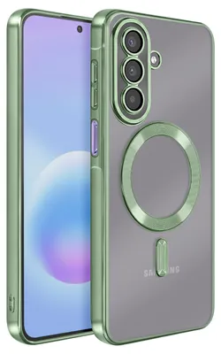 Produktbild von Avizar, Hülle für Galaxy A57 MagSafe Flexibel Stoßfest mit Chromrand, Grün