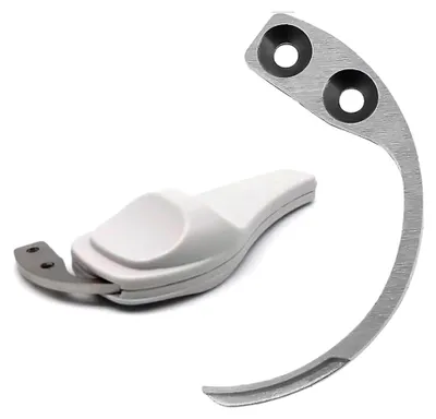 Produktbild von Magnethaken, Etikettenentferner mit Diebstahlschutz, Legierungsmaterial, mit Hakenschlüssel und magnetischem Entferneraufsatz, silberfarben.