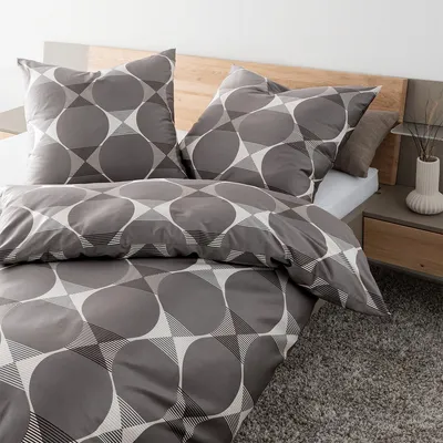 Produktbild von Janine Mako-Satin Bettwäsche J.D. 87103 taupe 160x210 cm + 65x100 cm