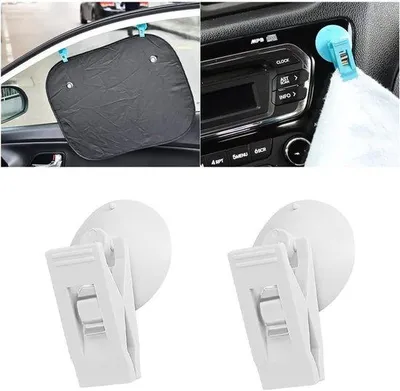 Immagine prodotto di Set da 2 portabiglietti da auto - Decorazione per auto bianca - Ciondoli pubblicitari aziendali