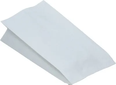 Produktbild von 100x Papierbeutel fettdicht weiß ohne Druck 10,5+5,5 x 24 cm