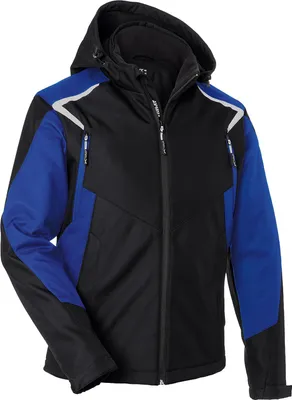 Produktbild von KÜBLER BODYFORCE Winter Softshell Jacke schwarz/kornblumenblau 3XL