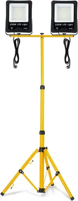Produktbild von LILIIN LED Stativ für Baustrahler mit 3M Kabel für LED strahler, Flutlicht Stativ für bereiche, Garage, Baustelle, Sportplatz