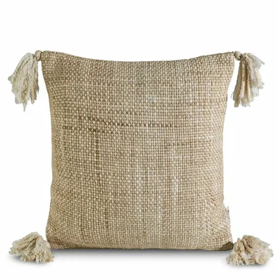 Obrázok produktu pre Eurofirany Dekoračná obliečka na vankúš s strapcami béžová 40 x 40 cm Boho