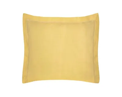 Image de Eurofirany Housse de coussin coton satiné jaune moutarde