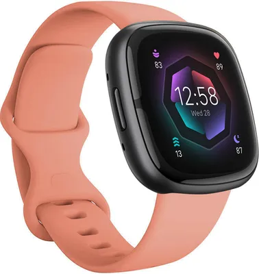 Produktbild von Strap-it Fitbit Sense 2 Silikonarmband (Rosa) - Große: M/L