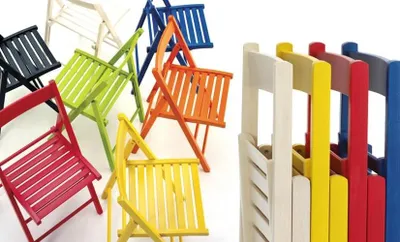 Image de Chaise pliante en bois de hêtre pour jardin et balcon