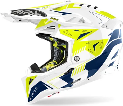 Produktbild von Airoh Aviator 3 Spin Motocross Helm, gelb/blau, S (55/56)