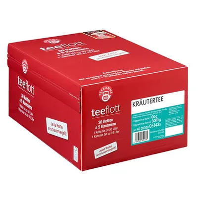 Produktbild von Teekanne Teeflott Großfilterkette Kräutertee mit Pfefferminz 3000g