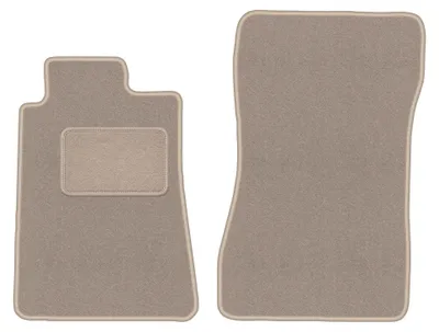 Image de Tapis avant en moquette pour Mercedes C W202 1993-2000 (break/berline) – 2 pièces, beiges, sur mesure – Wielganizator LUX