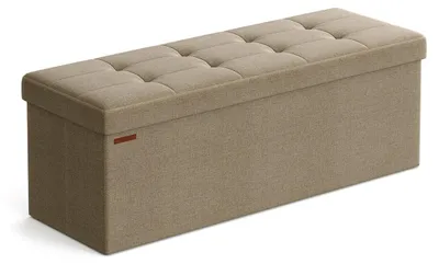 Immagine prodotto di Panca contenitore imbottita – Poggiapiedi per l'ingresso – MDF – 38 x 110 x 38 cm