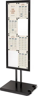 Produktbild von Showdown Displays Menüständer Outdoor - 8x DIN A4 - Einseitig - Schwarz