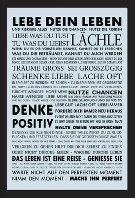 Produktbild von KS41 Motivational - Lebe dein Leben - Bedruckter Spiegel