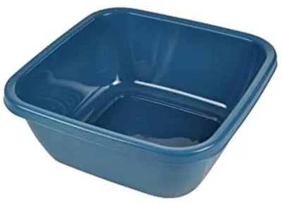 Quadratische Kunststoffschale 6L - 30 x 30 x 12 cm - Pfauenblau
