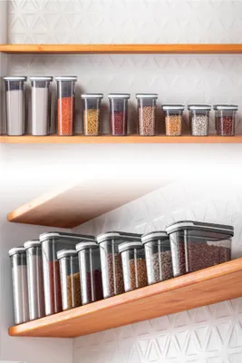Zdjęcie produktu dla Hermia Concept, BNMSRGAR09-121827, pudełka do przechowywania, zestaw pudełek do przechowywania (9 sztuk), antracyt, tworzywo sztuczne, 9,5 x 19,5 x 26 cm