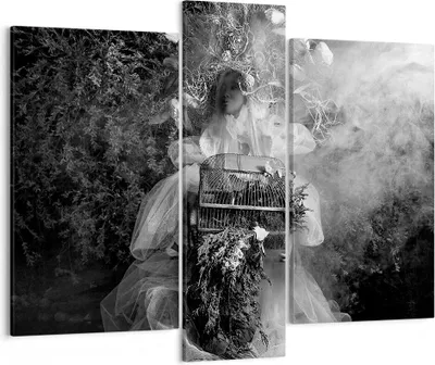 Produktbild von Bild auf Leinwand - Leinwandbild - 3 Teile - Retro Vintage Frau - 95x80cm - Wand Bild - Wanddeko - Wandbilder - Leinwanddruck - Bilder - Wanddekoration - Leinwand bilder - Wandbild - CB95x80-4940