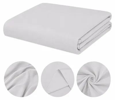 Produktbild von Baumwoll-Spannbettlaken ohne Gummiband, 210x250 cm, weiß, 100% Baumwolle, KI-generiertes Bild