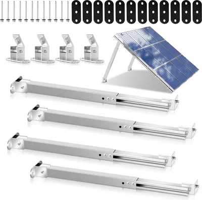 Produktbild von Solarpanel Flachdach Halterung Solar- & PV-Montagesysteme PV-Modul Aufständerung Balkonkraftwerk Neigungswinkel verstellbar 0-60°