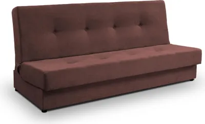 Produktbild von Sofa mit Schlaffunktion - Braun - Veloursstoff - 192x92x89 cm - mit Stauraum - Komfortables Schlafsofa - Wohnzimmer Polstersofa
