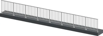 Produktbild von Pertura Geländerset Triton Aluminium anthrazit Bodenmontage 8 m