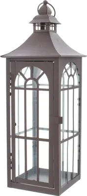 Produktbild von Große Metall-Laterne, schwarz, 15x15x45cm, Deko-Laterne, Lampe, Leuchte