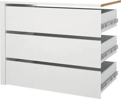 Immagine prodotto di Armadio Catania con 3 cassetti, da 87 cm a 180 cm, bianco