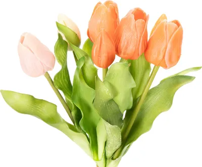 Produktbild von Künstliche Tulpen Dekoblumen für Wohnzimmer und Küche Frühlingsdeko, 7 Stück