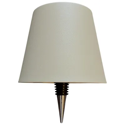 Produktbild von Warmpi LED Flaschenlampe Kabellos - Akku Tischleuchte Dimmbar - Gebürstetes Metall Beige - IP54 Wasserdicht Flaschenlicht für Outdoor & Innen